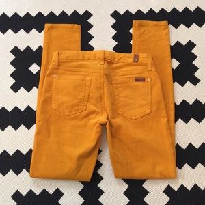 7 For All Mankind Corduroy The Skinny Jeans Sz 25